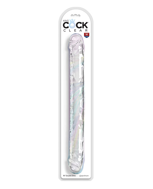 Pipedream Products King Cock Clear Double Trouble Dildo, 18-inch TPE
