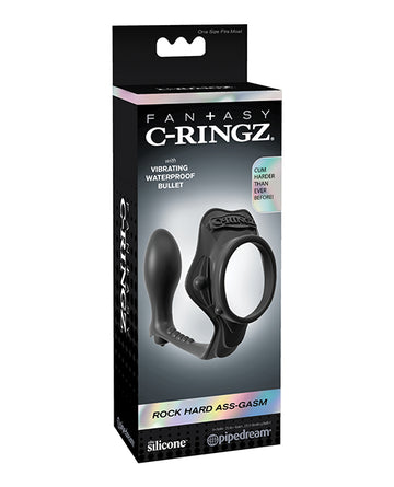 Pipedream Products 590923 Rock Hard Ass-Gasm Vibrating Ring, Black Silicone