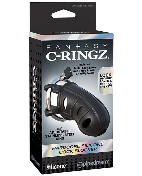 Pipedream Products 592823 Fantasy C-Ringz Hardcore Silicone Cock Blocker, Black