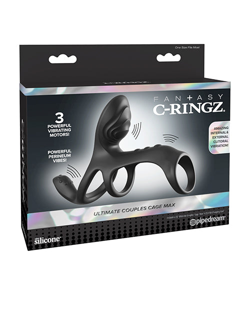Pipedream Products PD5968-23 Fantasy C-Ringz Cage, Black, Triple Motors