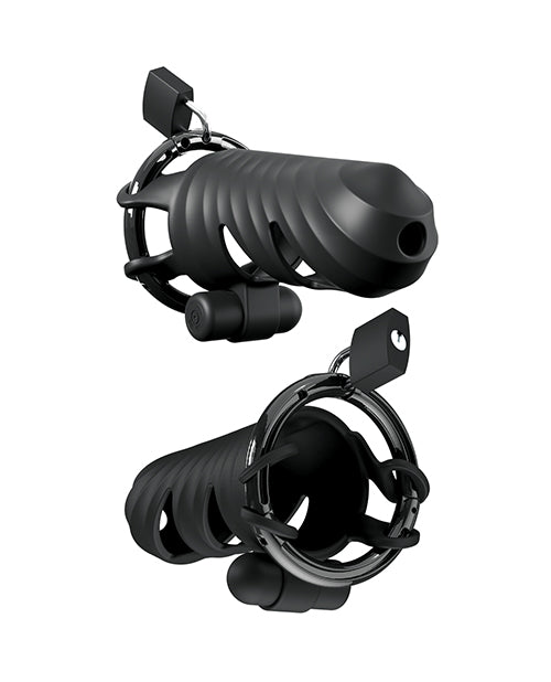 Pipedream Products Fantasy C-Ringz ControlCore Harness Remote-Controlled Vibrating Cage, Black