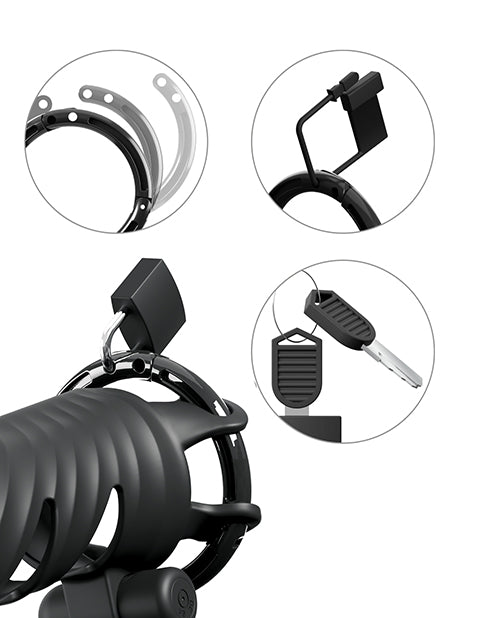 Pipedream Products Fantasy C-Ringz ControlCore Harness Remote-Controlled Vibrating Cage, Black