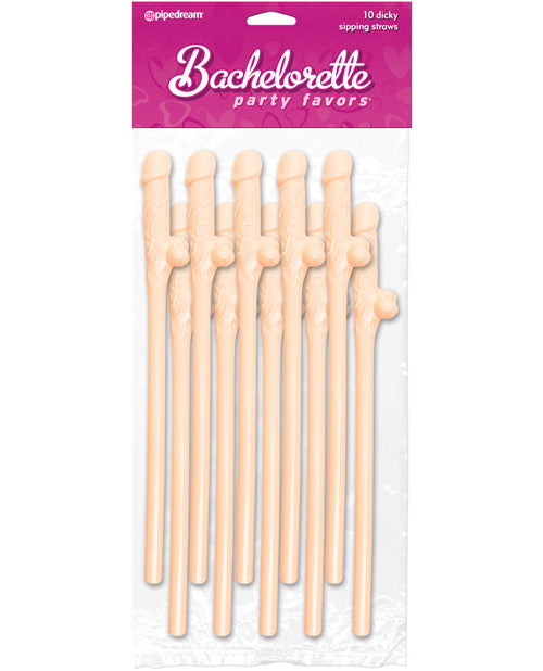 Pipedream Products 620301 Dicky Sipping Straws, Pack of 10