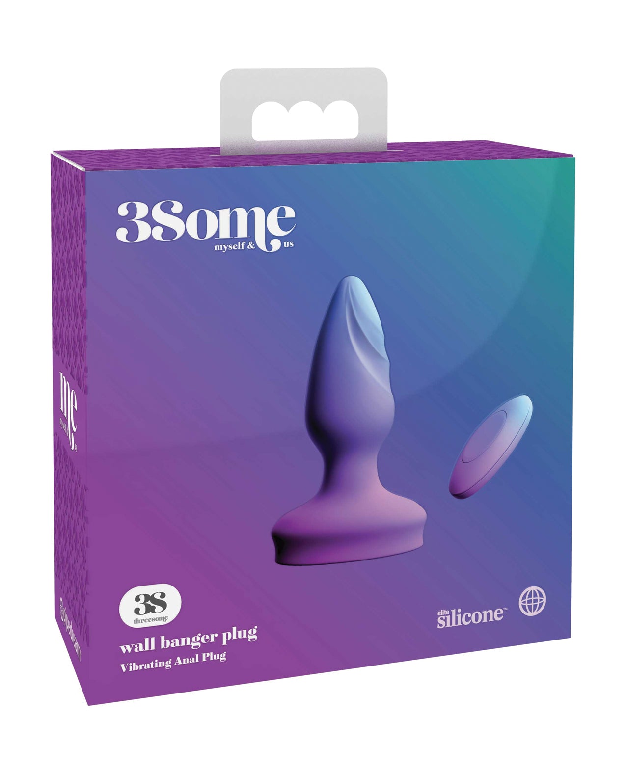 Pipedream Products 3Some Wall Banger Vibrating Plug - Purple - Remote Control