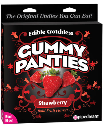 Pipedream Products 7507-60 Edible Crotchless Gummy Panty, Strawberry