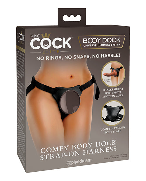 Pipedream Products BD10229 Comfy Body Dock Harness, Black, 3.4" Diameter