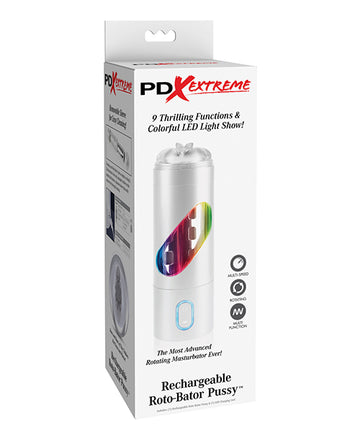 Pipedream RD295 Rechargeable Roto-Bator Masturbator, Rotating, Clear, TPR