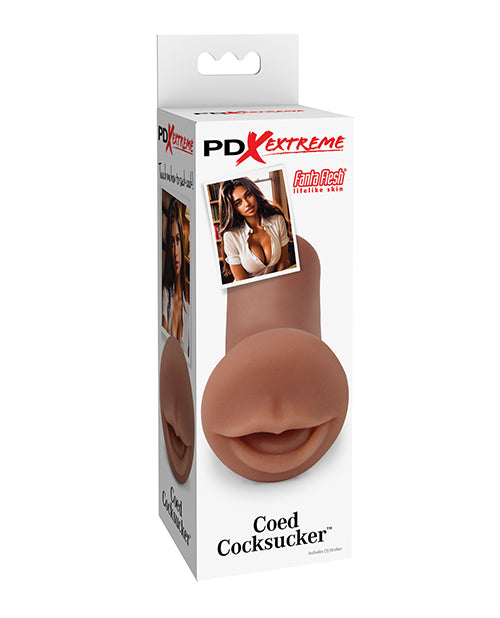 PDX Brands Extreme Coed Oral Sex Toy, Brown