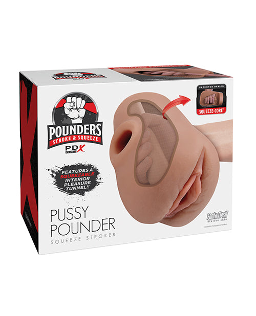 PDX Brands RD435-29 Pussy Pounder Squeeze Stroker, Brown TPR