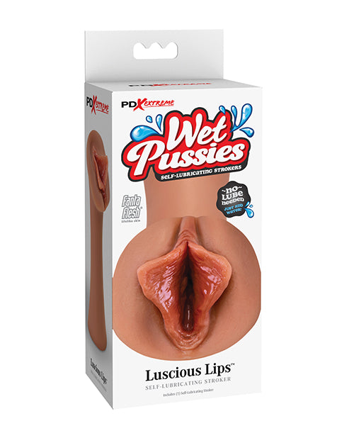 PDX Brands RD437-22 Luscious Lips Stroker, Tan TPR