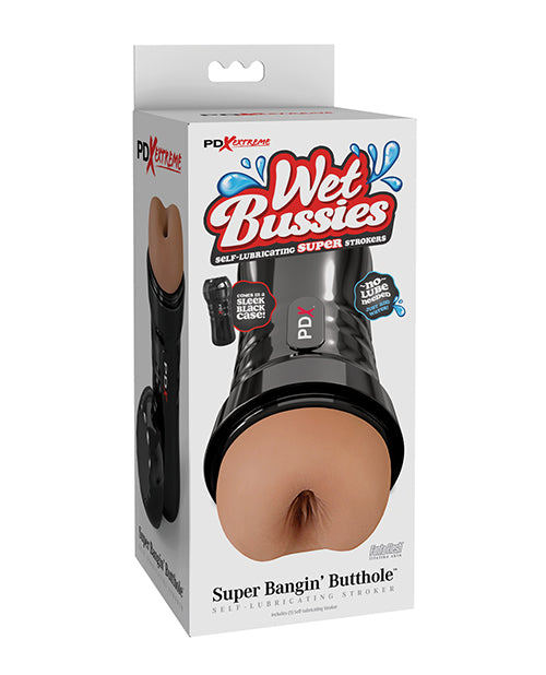 PDX Brands RD447-29 Wet Bussies Butthole Stroker, Brown, ABS Plastic/TPR