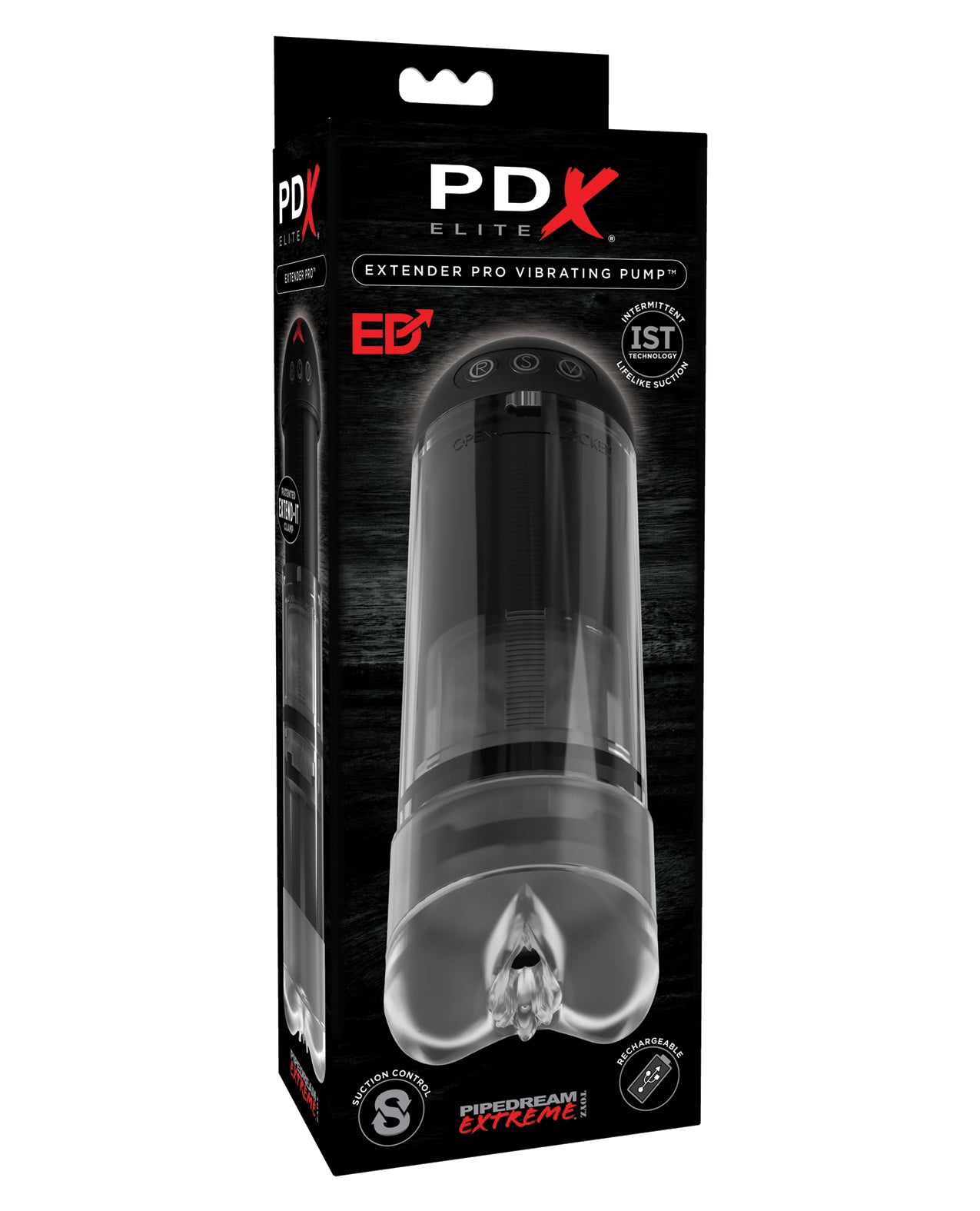 PDX Brands RD530 Elite Vibrating Pump, USB Rechargeable, 3 Suction Modes