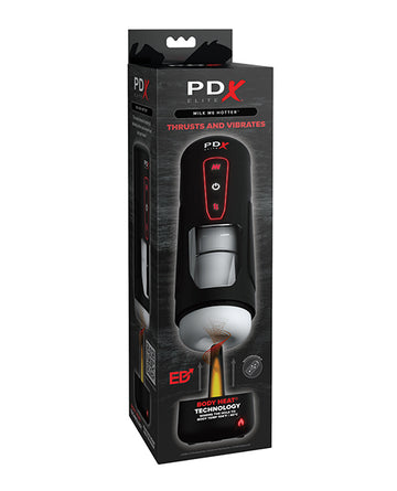 PDX Brands RD550-23 ELITE Milk Me Hotter, Heated Thrusting Massager