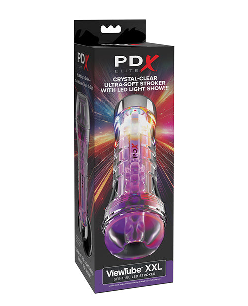 PDX Brands RD558-20 Elite ViewTube XXL LED Stroker, See-Thru, EZ-Grip