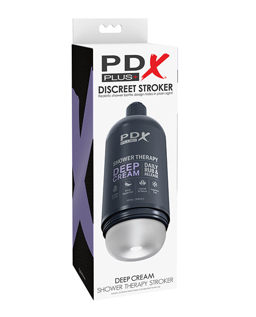 PDX Brands RD623-20 Shower Therapy Deep Cream Stroker, Frosted