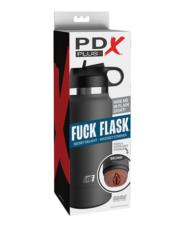 PDX Brands RD628-29 Fuck Flask Stroker, Brown/Grey, Textured