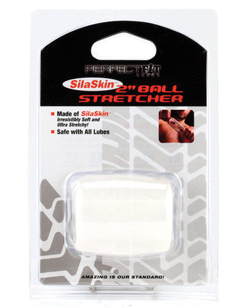 Perfect Fit SilaSkin Ball Stretcher, Opaque White – Body-Safe & Stretchy
