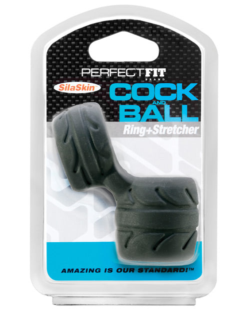 Perfect Fit Brand CR-12B SilaSkin Cock & Ball Ring, Black