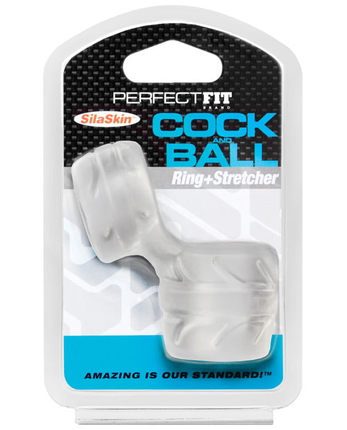 Perfect Fit Brand CR-12C SilaSkin Cock & Ball Ring, Clear, Stretchy
