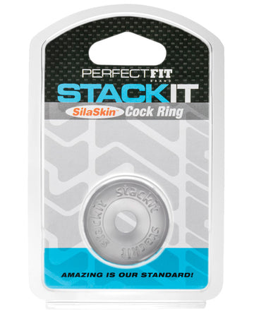 Perfect Fit Brand Stackit SilaSkin Cock Ring, Clear – Ultra-Soft & Stackable