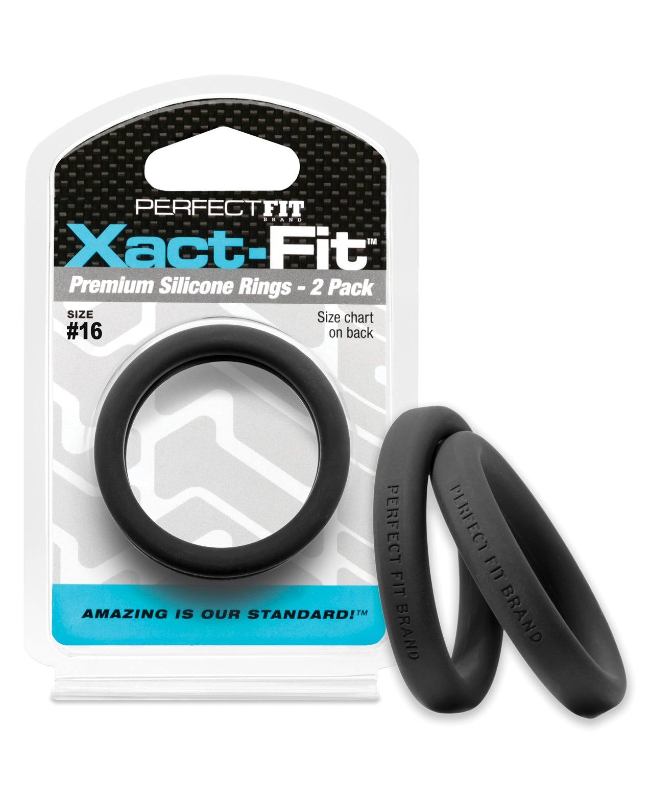 Perfect Fit Brand CR-79B Xact Fit #16 Ring, Black Silicone, 1.6" Diameter