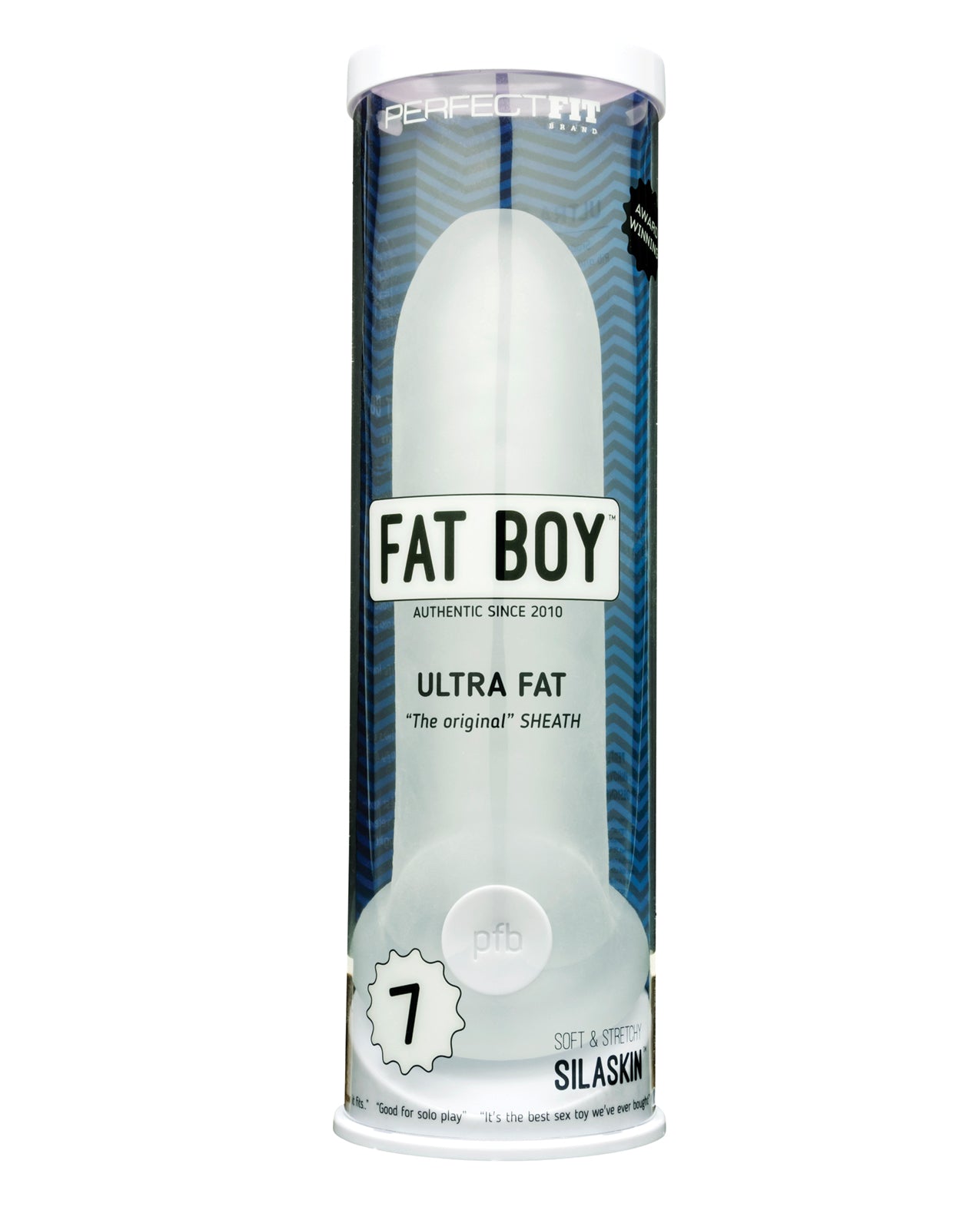 Perfect Fit Brand CS-01C-N Fat Boy Ultra Fat Sheath, 7 Inch, Clear, Silicone