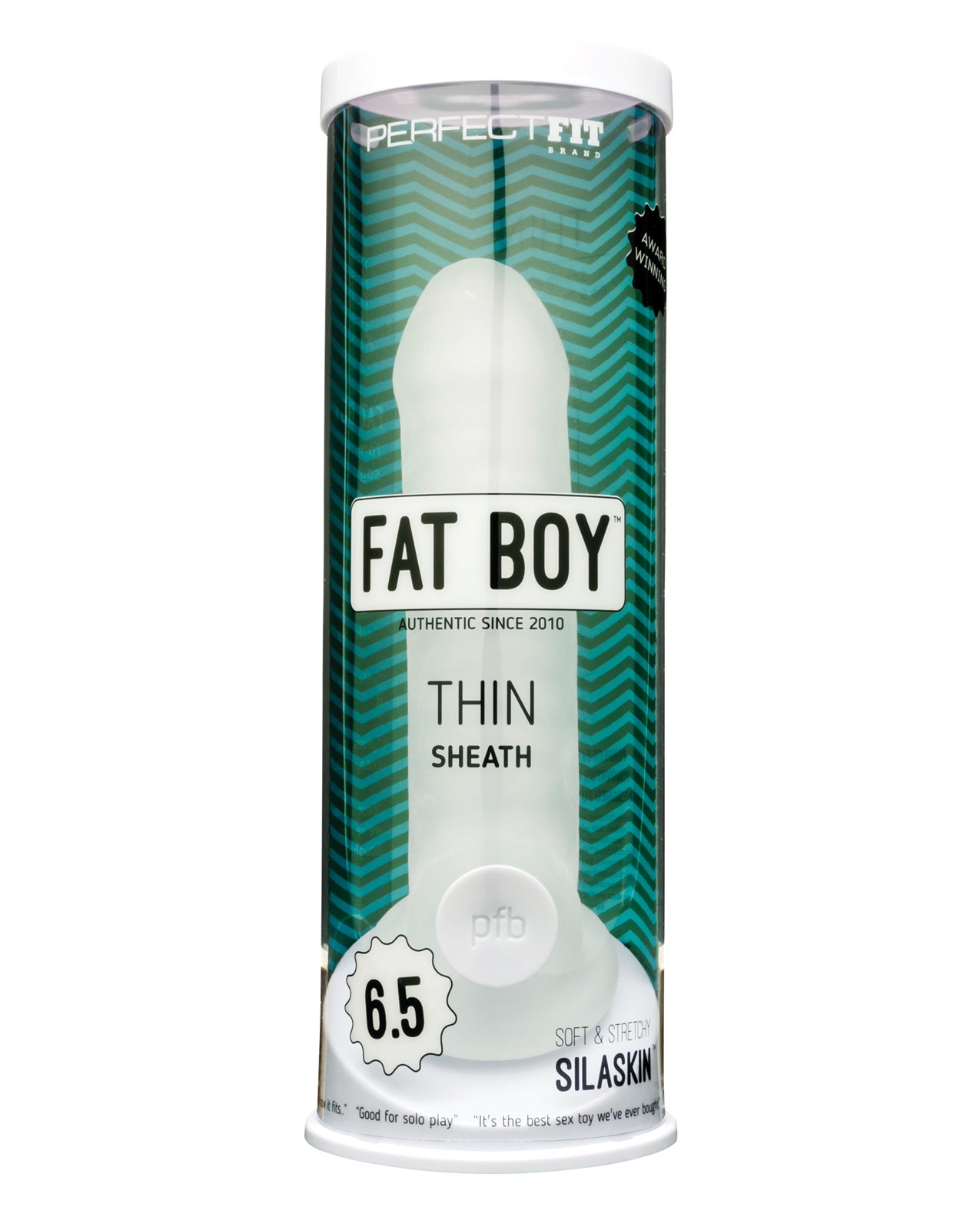 Perfect Fit Brand CS-03C-N Fat Boy Thin Sheath, 6.5" L, 0.5" Girth, Clear