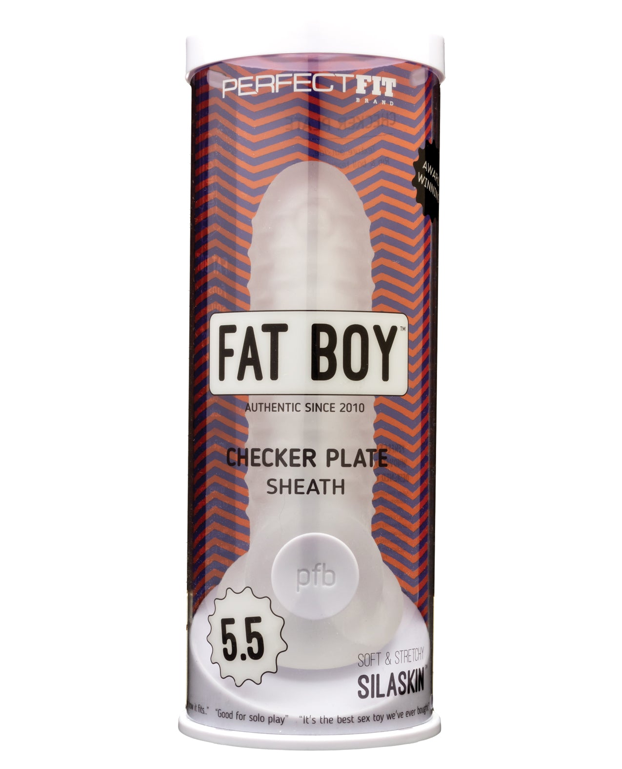 Perfect Fit Brand CS-20C Fat Boy Checker Plate Sheath, 5.5" Clear Silicone