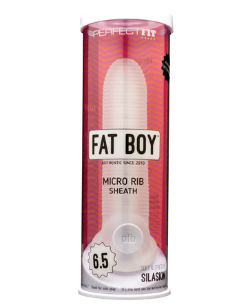 Perfect Fit CS-26C Fat Boy Micro Ribbed Sheath, 6.5" Length, Clear Silicone