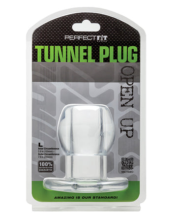 Perfect Fit Brand HP-03C Tunnel Plug Large, Clear Silicone/TPR