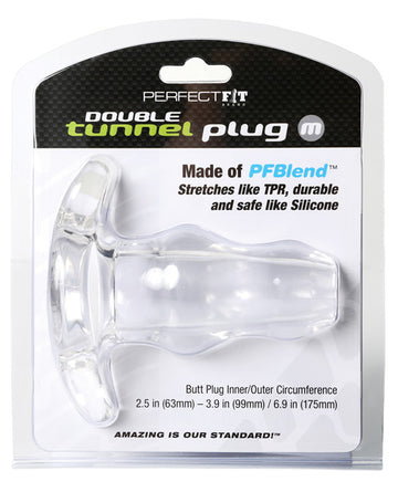 Perfect Fit Brand HP-07C Double Tunnel Plug Medium, Clear