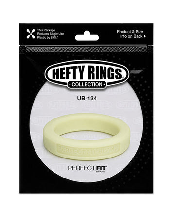 Perfect Fit Hefty Glow-in-the-Dark Silicone–TPR Ring, 1.75 in.