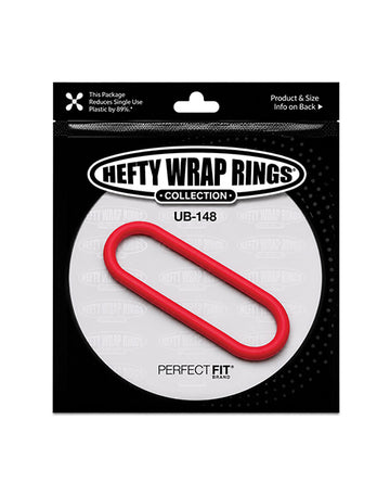 Perfect Fit Hefty Wrap Ring, 9 in., Red Silicone