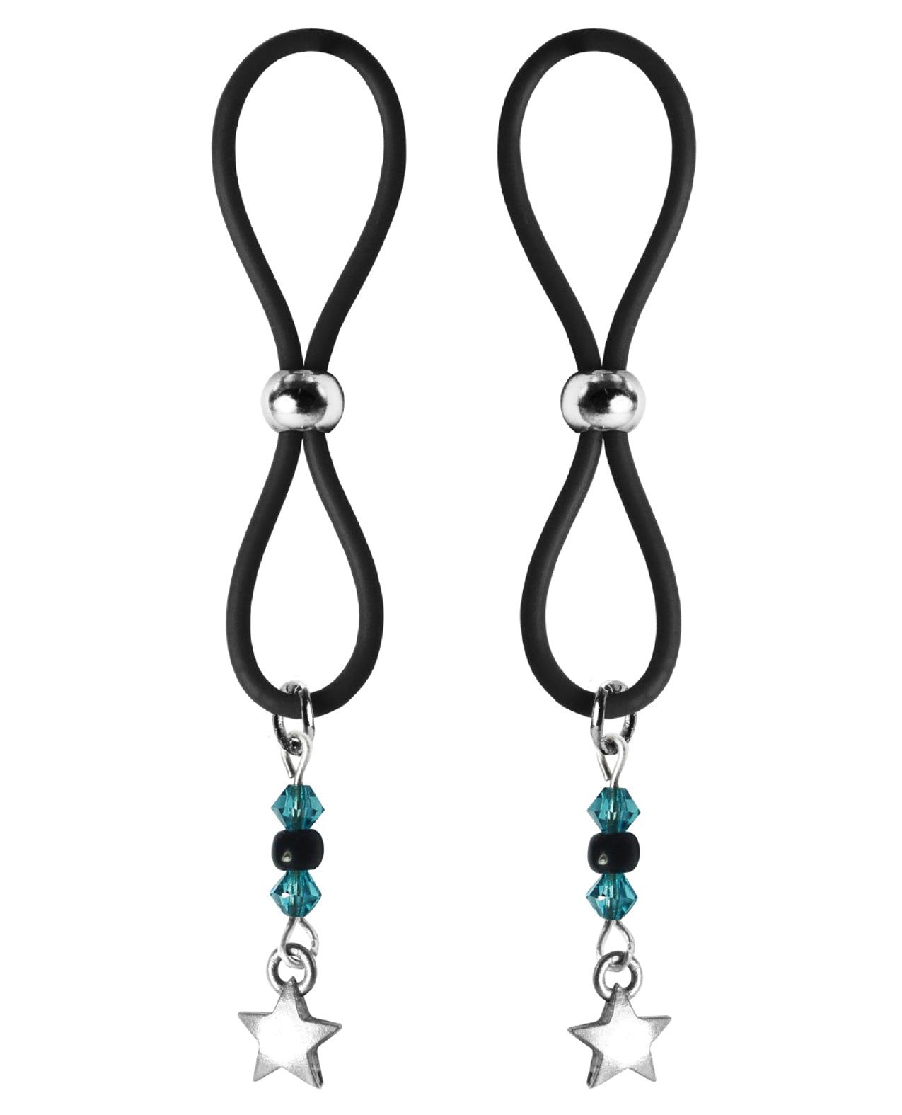 PHS International BDN907BLK Nipple Halos Star Charm, Turquoise/Black