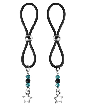 PHS International BDN907BLK Nipple Halos Star Charm, Turquoise/Black