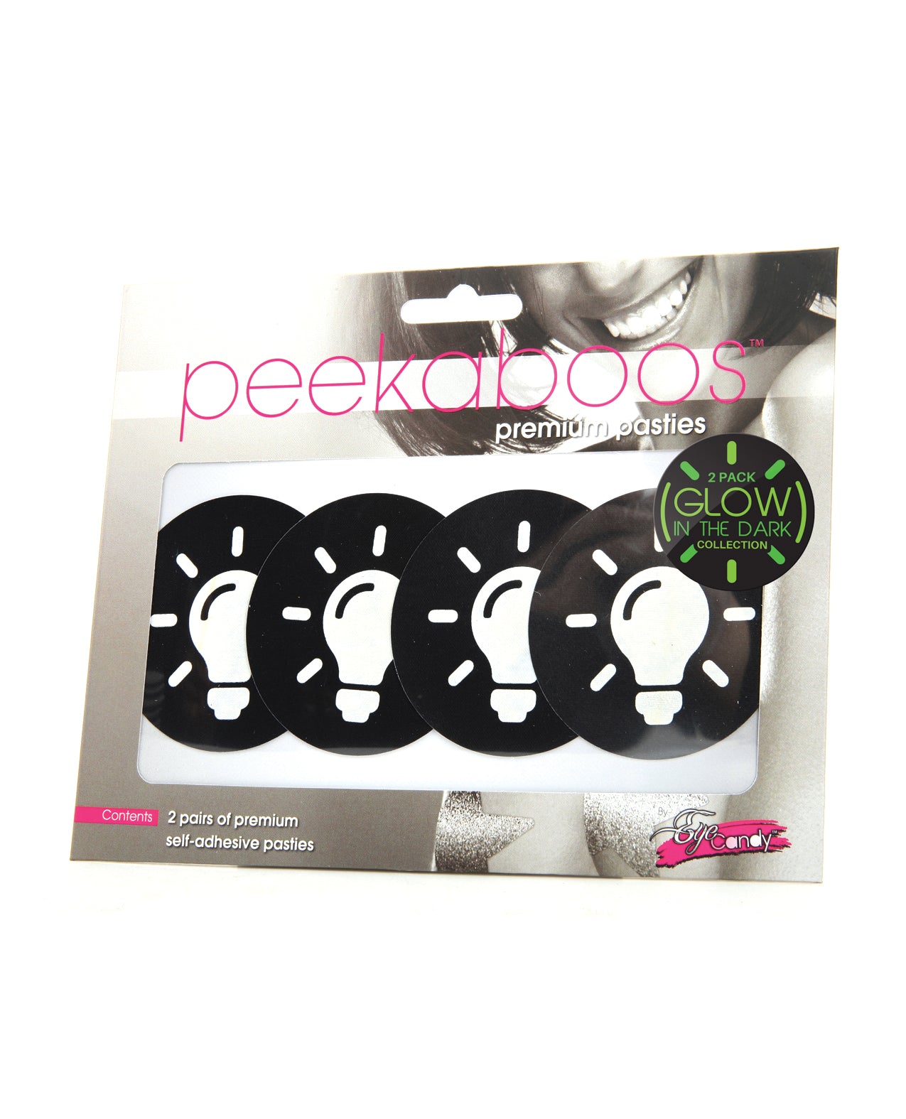 Xgen PK354 Peekaboos Glow in the Dark Pasties, Pack of 2