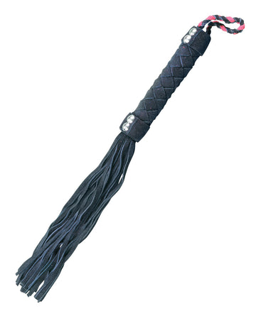 Plesur PC75010 15" Leather Flogger, Black, 15.5" Length