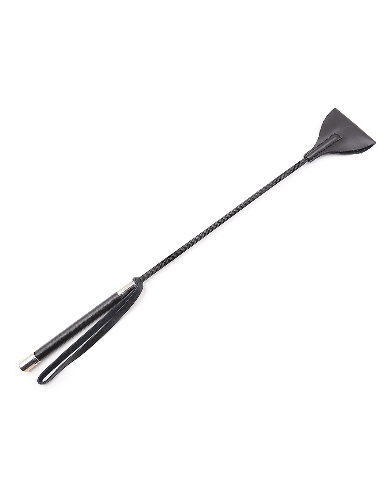 Plesur PC75212 23" Wide Tip Leather Crop, Black, PU, Non-Slip Grip