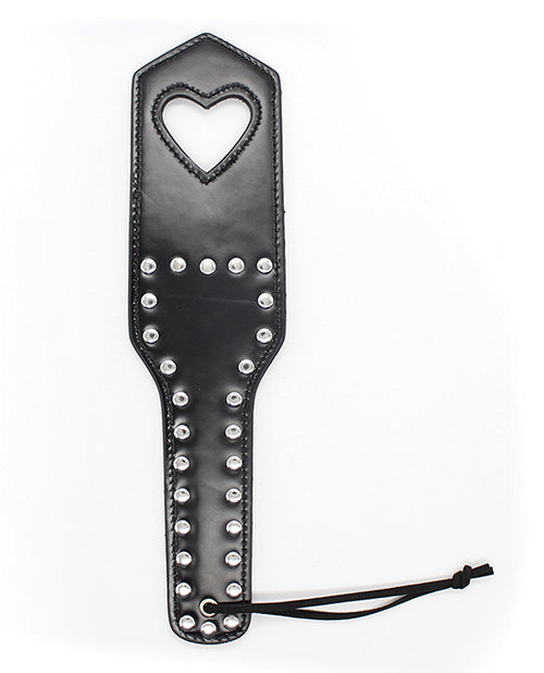 Plesur PC75234 Cut-Out Heart Paddle, Black, With Studs