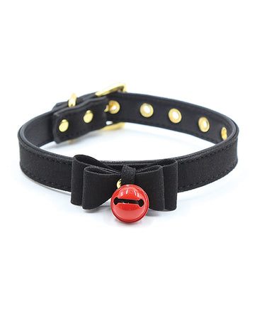 Plesur PC75859 Cat Bell Bow Tie Collar, Black, Adjustable (12.8-16.5 in)