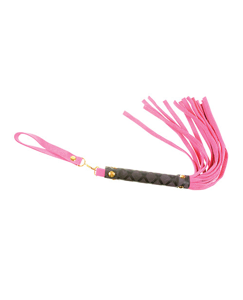 Plesur PC75002P Mini Leather Flogger - Pink, Suede Leather