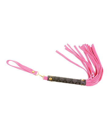 Plesur PC75002P Mini Leather Flogger - Pink, Suede Leather