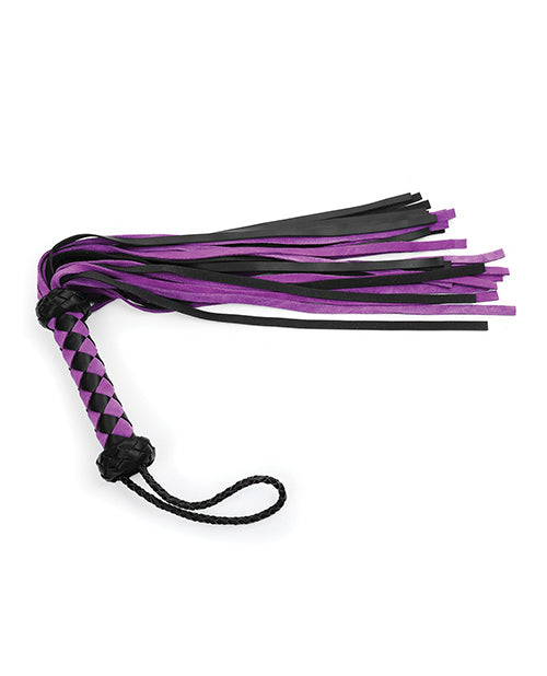 Plesur 22" Suede Leather Flogger, Purple – Premium Impact Play Toy