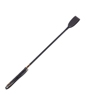 Plesur PC75215 18" Riding Crop, Black, Gold Metal Ends