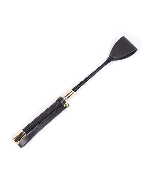 Plesur PC75216 12" Riding Crop - Black, PU Leather Tipped, Non-Slip