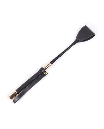 Plesur PC75216 12" Riding Crop - Black, PU Leather Tipped, Non-Slip
