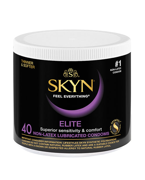 Lifestyles SKYN 813356000064 Elite Ultra Thin Condoms, Polyisoprene, 40 Count