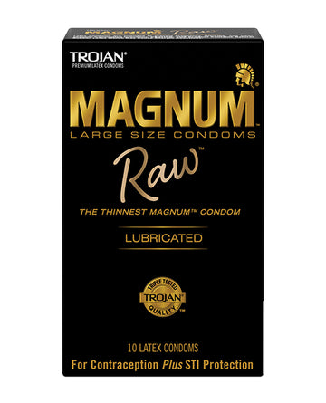 Paradise Marketing 20014 Trojan Magnum Raw Condoms, Pack of 10, Large