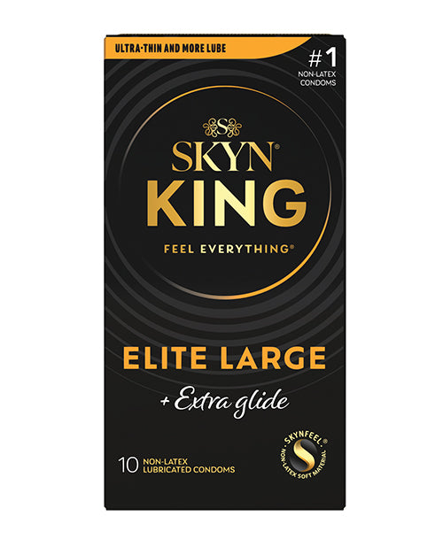 SKYN King Elite Large Condoms, Ultra Thin, Extra Glide, Box of 10