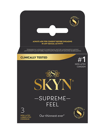 Paradise Marketing 00166 SKYN Supreme Feel Non-latex Condoms, Pack of 3